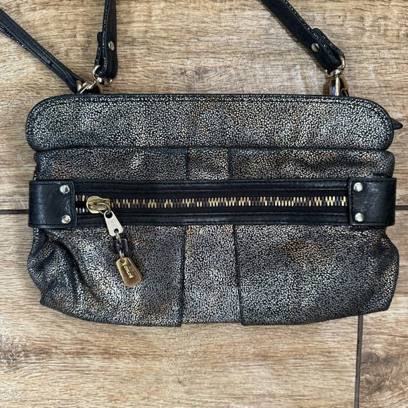 See By Chloe Suede Minaudiere Metallic Leather bag Crossbody Clutch Purse - Picture 4 of 15